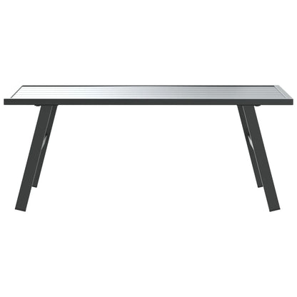 Tavolino Da Giardino Nero 90X45X35Cm Acciaio Verniciato Polvere