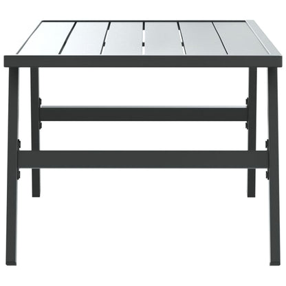 Tavolino Da Giardino Nero 90X45X35Cm Acciaio Verniciato Polvere