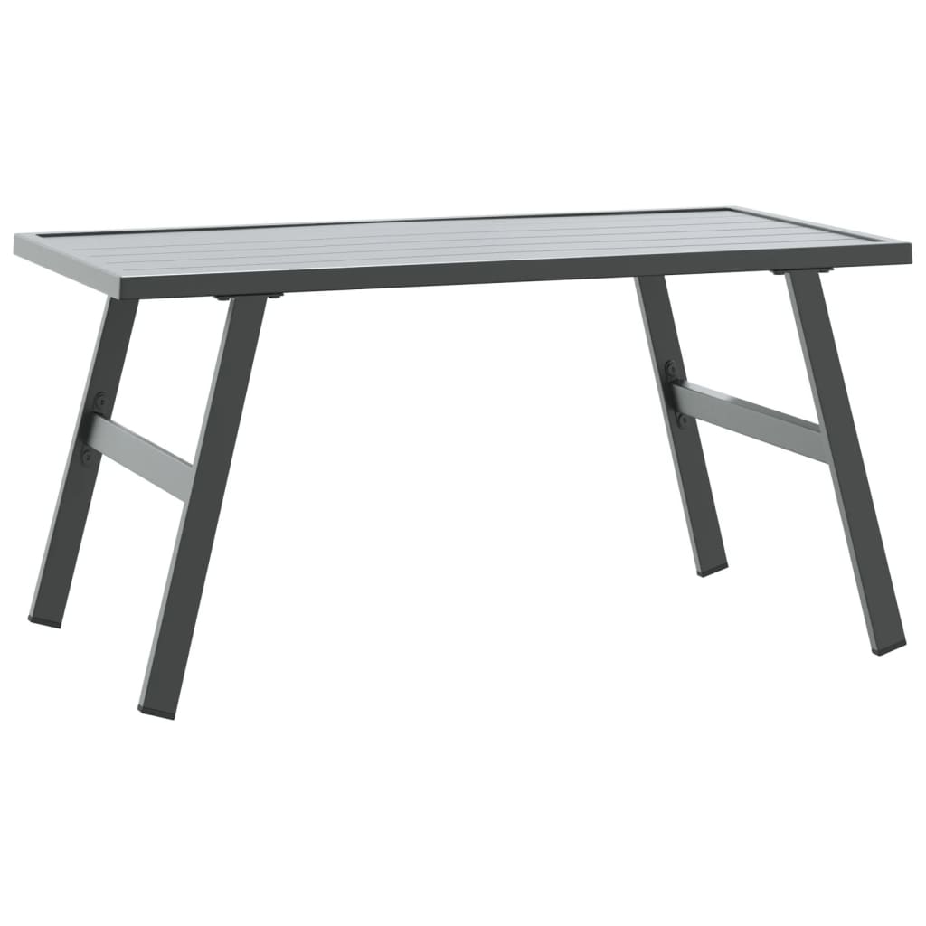Tavolino Da Giardino Nero 90X45X35Cm Acciaio Verniciato Polvere