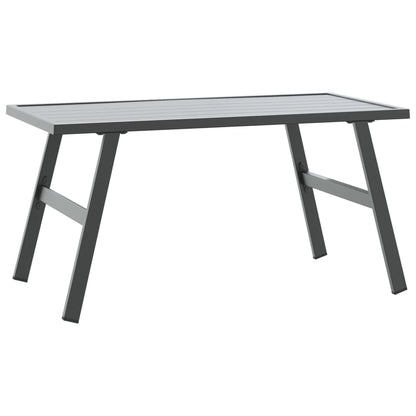 Tavolino Da Giardino Nero 90X45X35Cm Acciaio Verniciato Polvere