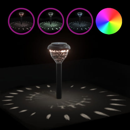 Luci Solari Per Percorsi Con Picchetti 4 Pz Ed Rgb Bianco Caldo