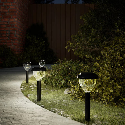 Luci Solari Per Percorsi Con Picchetti 4 Pz Ed Rgb Bianco Caldo
