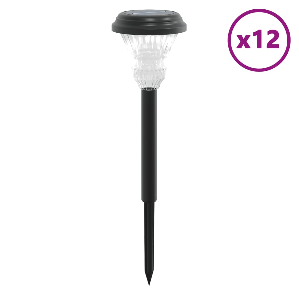 Luci Solari Per Percorsi Con Picchetti 12 Pz Bianche Bianco