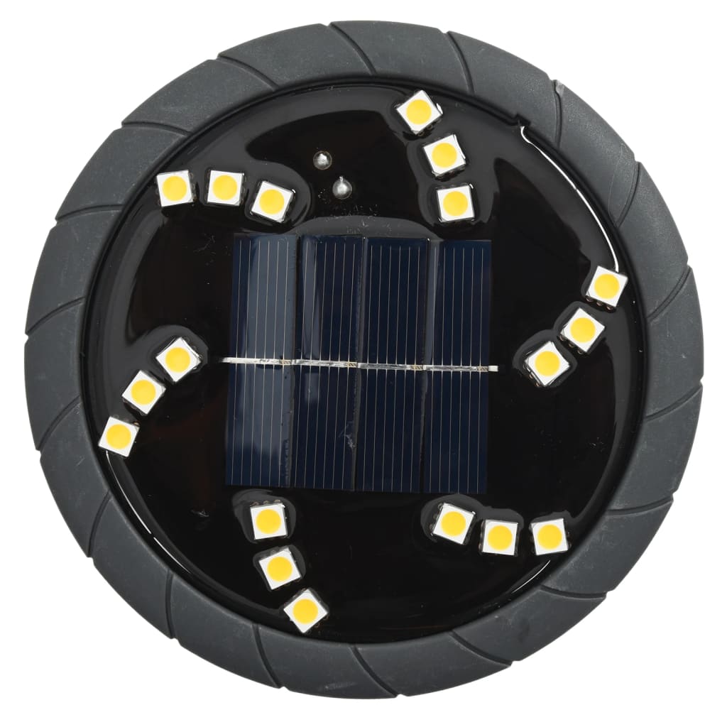 Luci Solari Da Terra Con Picchetti Da Esterno 12Pz Bianco Caldo
