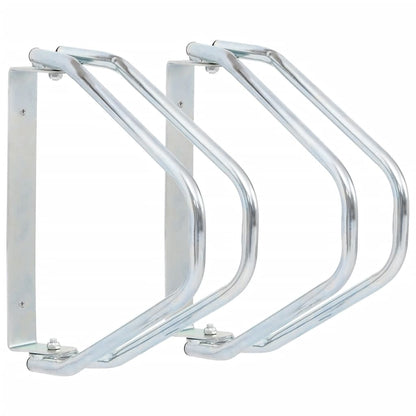 Supporto Per Bici A Parete 2 Pz In Acciaio Zincato