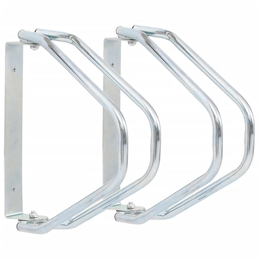 Supporto Per Bici A Parete 2 Pz In Acciaio Zincato