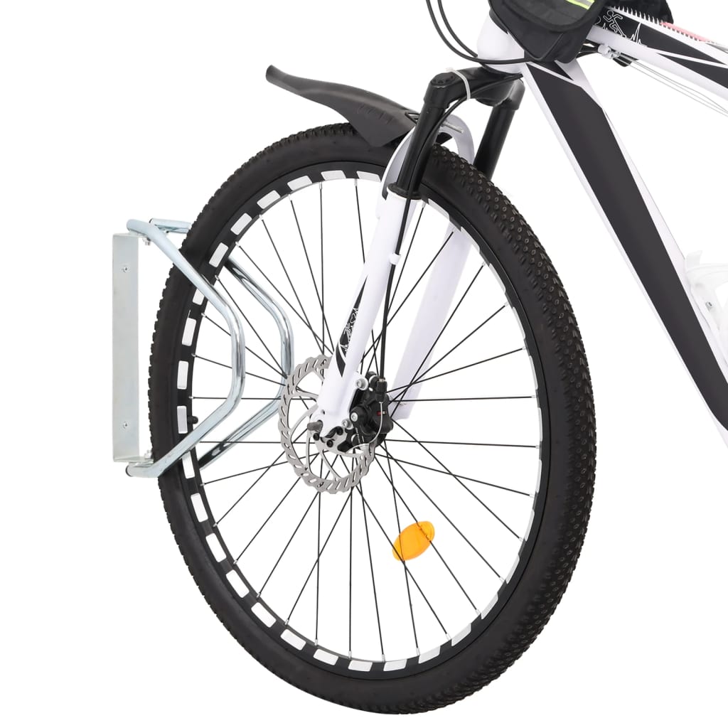 Supporto Per Bici A Parete 2 Pz In Acciaio Zincato