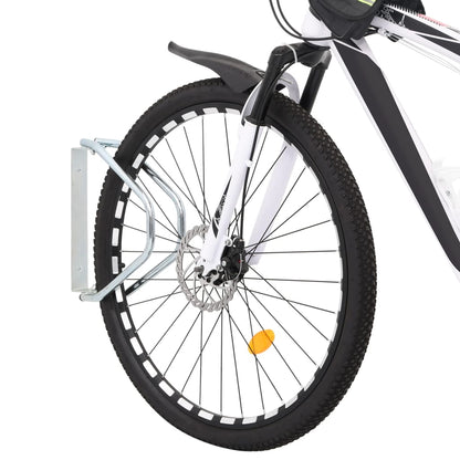 Supporto Per Bici A Parete 2 Pz In Acciaio Zincato