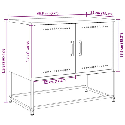 Mobile Tv 68,5X39X60,5 Cm In Acciaio