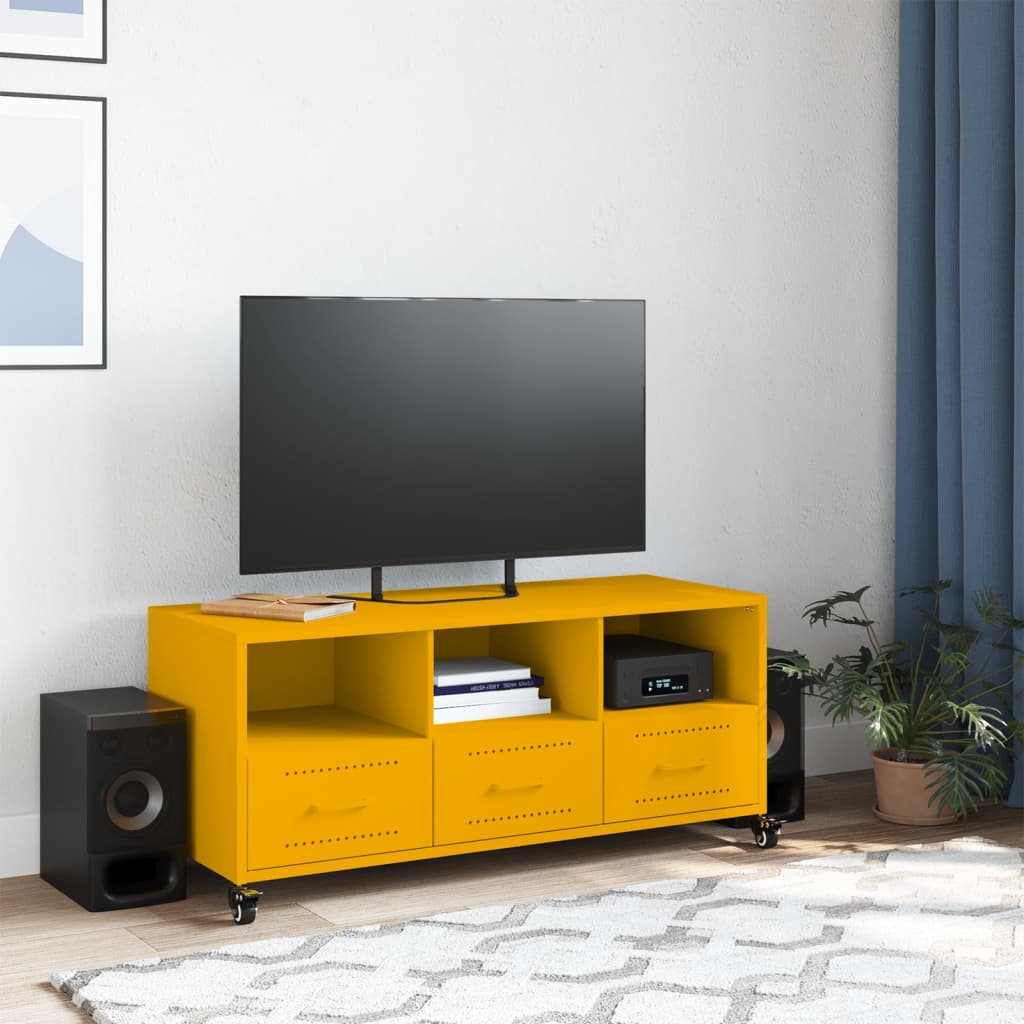 Mobile Tv Senape 100,5X39X43,5 Cm In Acciaio