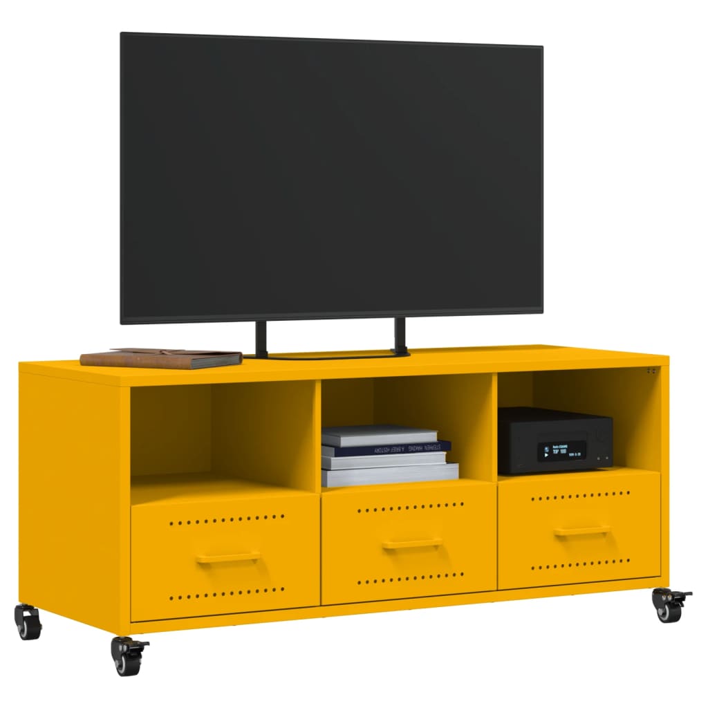 Mobile Tv Senape 100,5X39X43,5 Cm In Acciaio