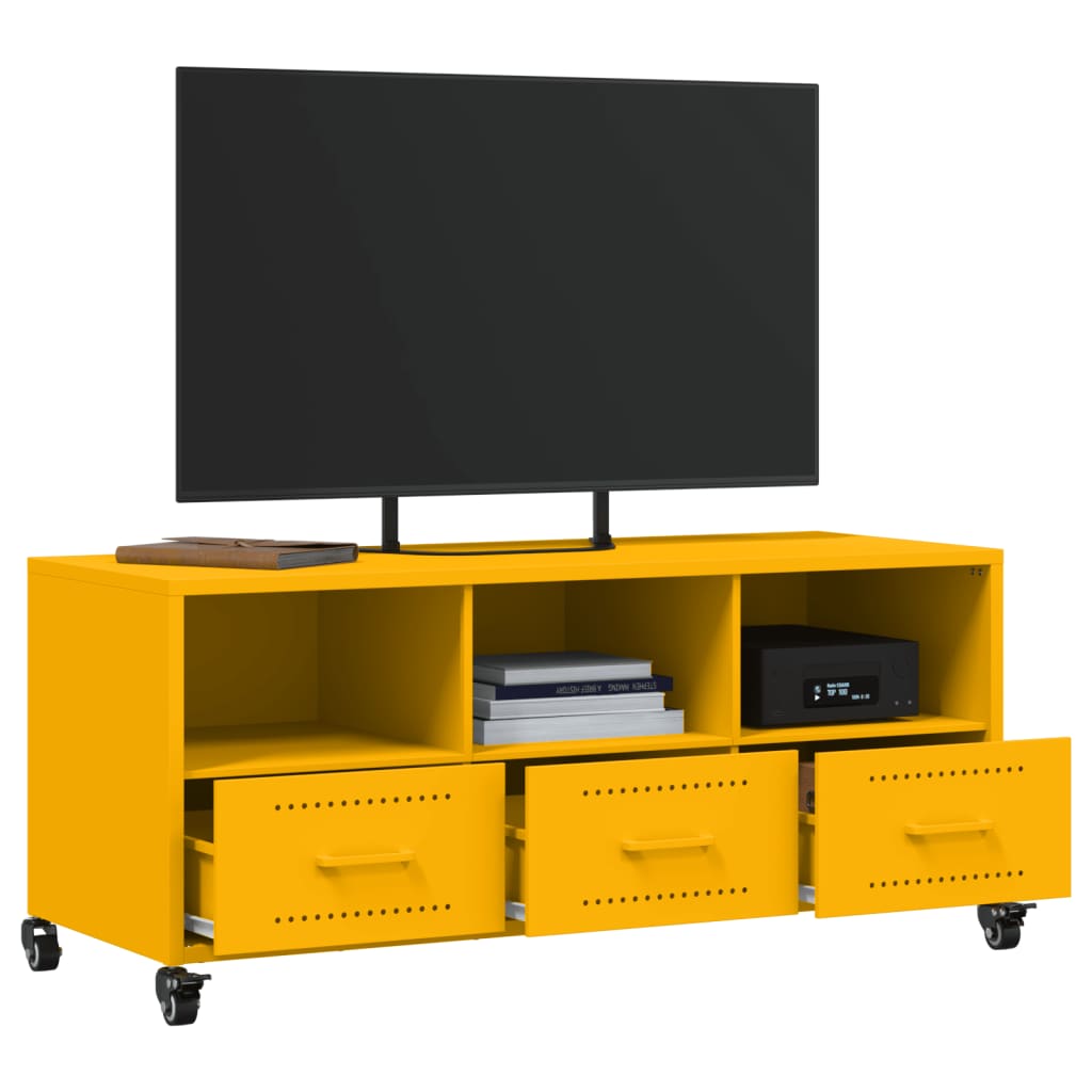 Mobile Tv Senape 100,5X39X43,5 Cm In Acciaio