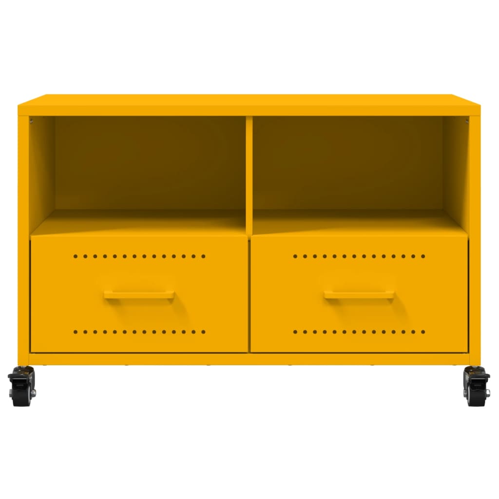 Mobile Tv Senape 68X39X43,5Cm Acciaio Laminato A Freddo