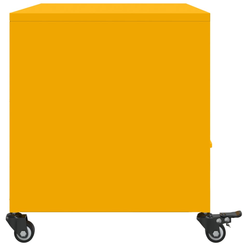Mobile Tv Senape 68X39X43,5Cm Acciaio Laminato A Freddo
