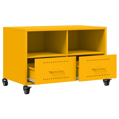 Mobile Tv Senape 68X39X43,5Cm Acciaio Laminato A Freddo