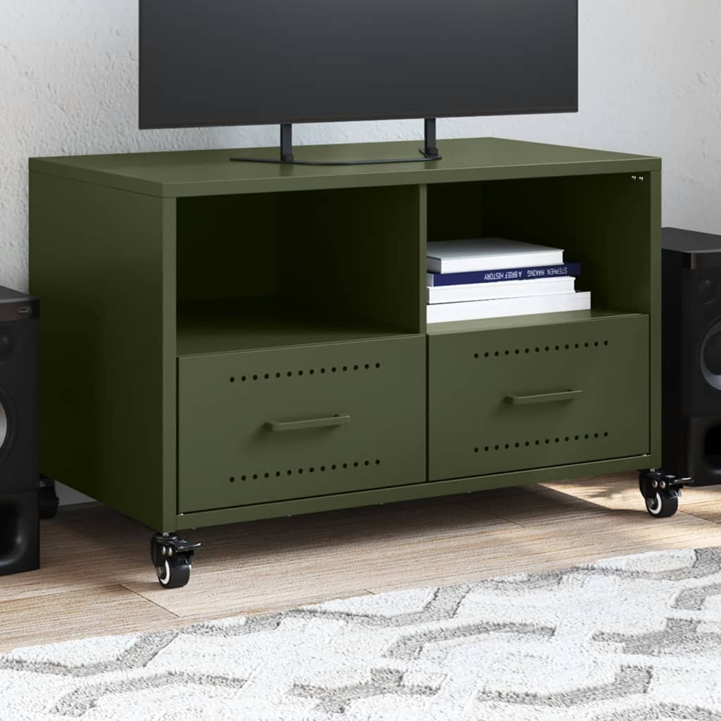 Mobile Tv Senape 68X39X43,5Cm Acciaio Laminato A Freddo