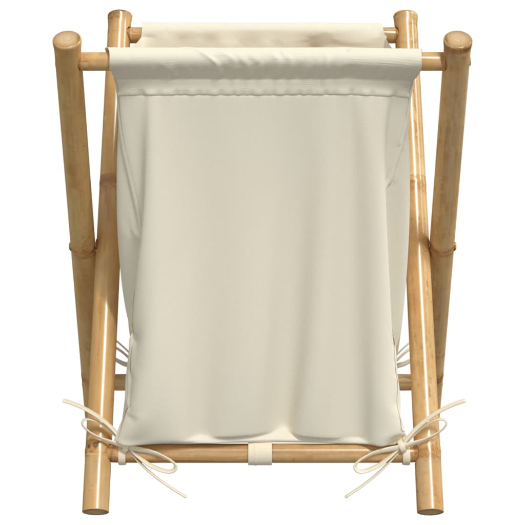 Cesto Per Biancheria Bianco Crema 45X55X63,5 Cm In Bambù