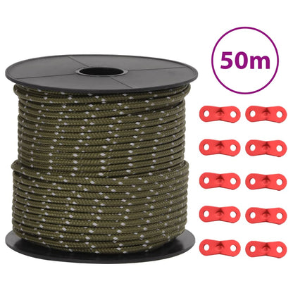 Corda Tenda Con Strisce Riflettenti E Chiavi 50 M