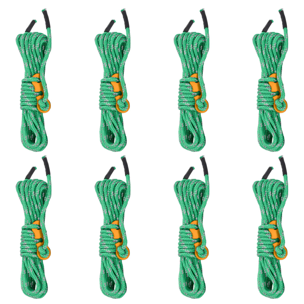Corde Per Tenda Con Chiavi Riflettenti 8 Pz 4 M 4 Mm