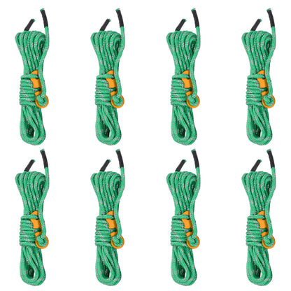 Corde Per Tenda Con Chiavi Riflettenti 8 Pz 4 M 4 Mm