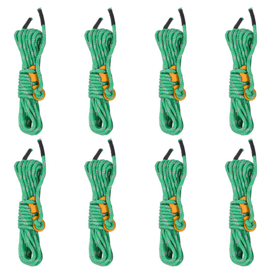 Corde Per Tenda Con Chiavi Riflettenti 8 Pz 4 M 4 Mm
