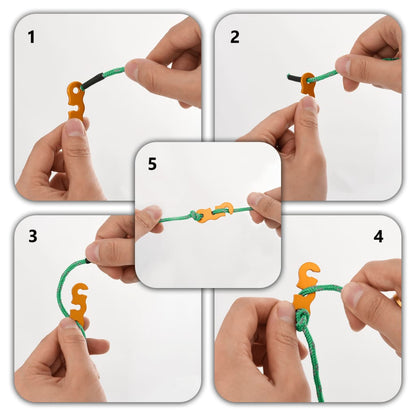 Corde Per Tenda Con Chiavi Riflettenti 8 Pz 4 M 4 Mm
