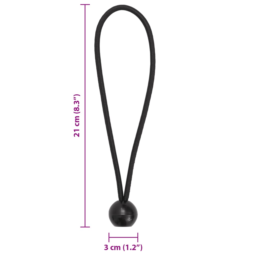 Corde Elastiche Con Palline 25 Pz 21X0,5 Cm