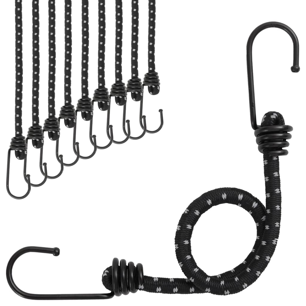 Corde Elastiche Con Strisce Riflettenti E Ganci 50 Pz
