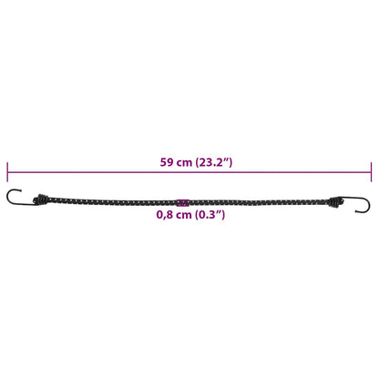 Corde Elastiche Con Strisce Riflettenti E Ganci 50 Pz