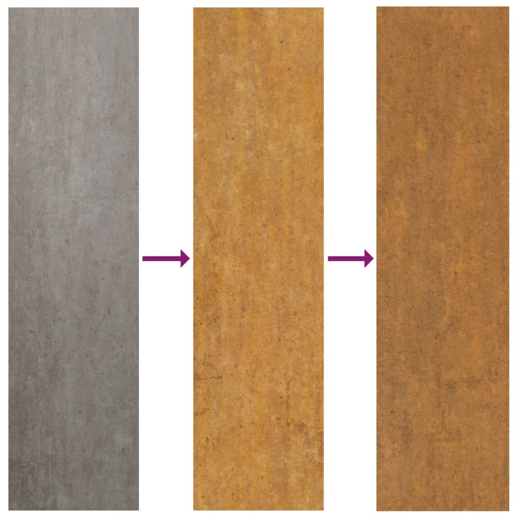 Fioriera Da Giardino 100,5X40,5X90 Cm In Acciaio Corten Marrone Scuro