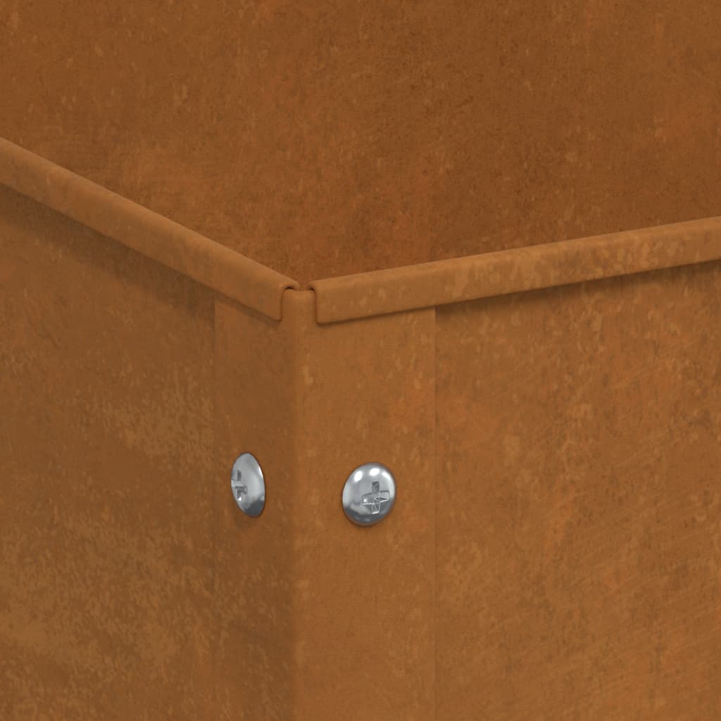 Fioriera Da Giardino 100,5X40,5X90 Cm In Acciaio Corten Marrone Scuro