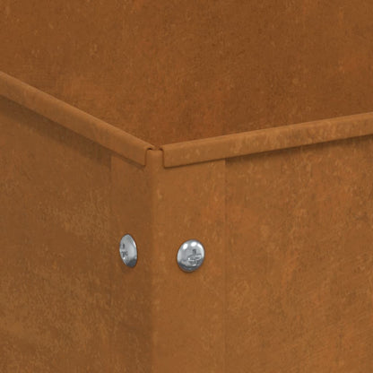 Fioriera Da Giardino 100,5X40,5X90 Cm In Acciaio Corten Marrone Scuro