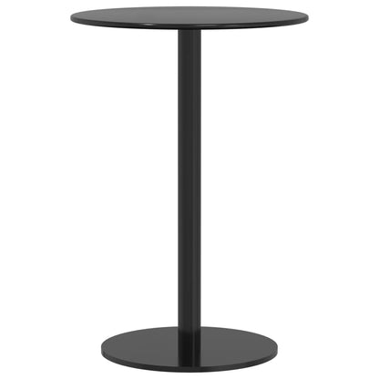 Tavolo Da Giardino Rotondo Nero Ø50X72 Cm In Acciaio