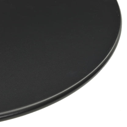 Tavolo Da Giardino Rotondo Nero Ø50X72 Cm In Acciaio