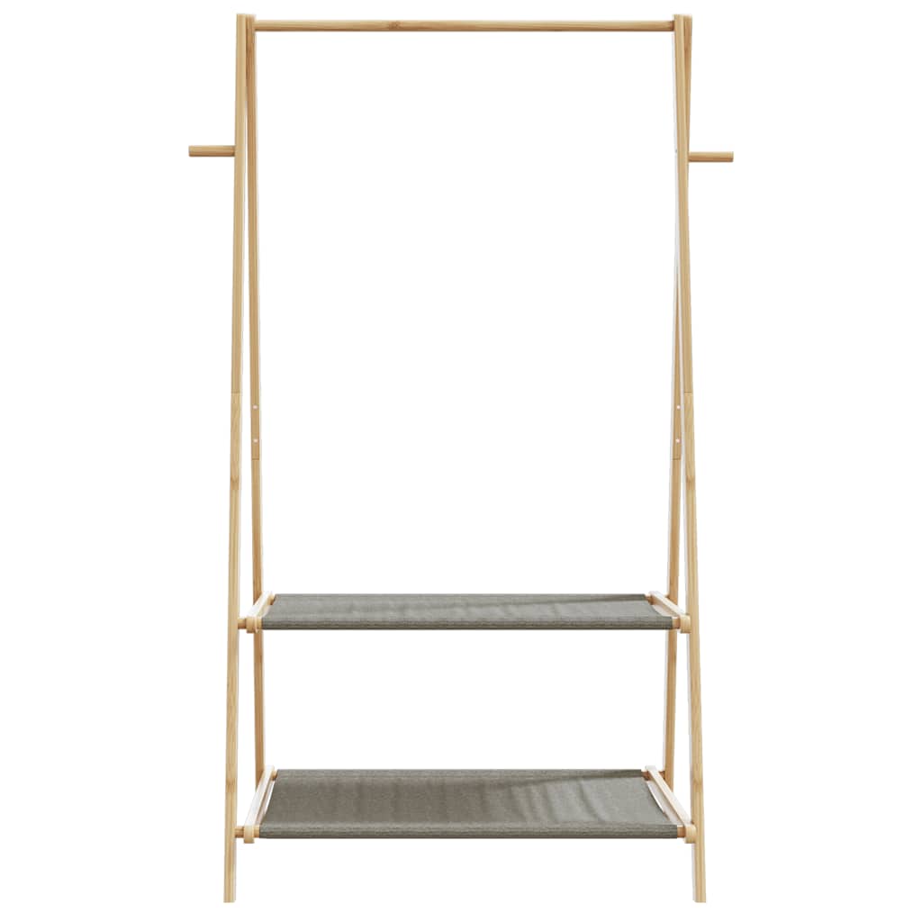 Appendiabiti Con Ripiani 96X45,5X150,5 Cm In Bambù Rovere Artigianale