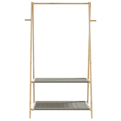 Appendiabiti Con Ripiani 96X45,5X150,5 Cm In Bambù Rovere Artigianale