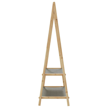 Appendiabiti Con Ripiani 96X45,5X150,5 Cm In Bambù Rovere Artigianale