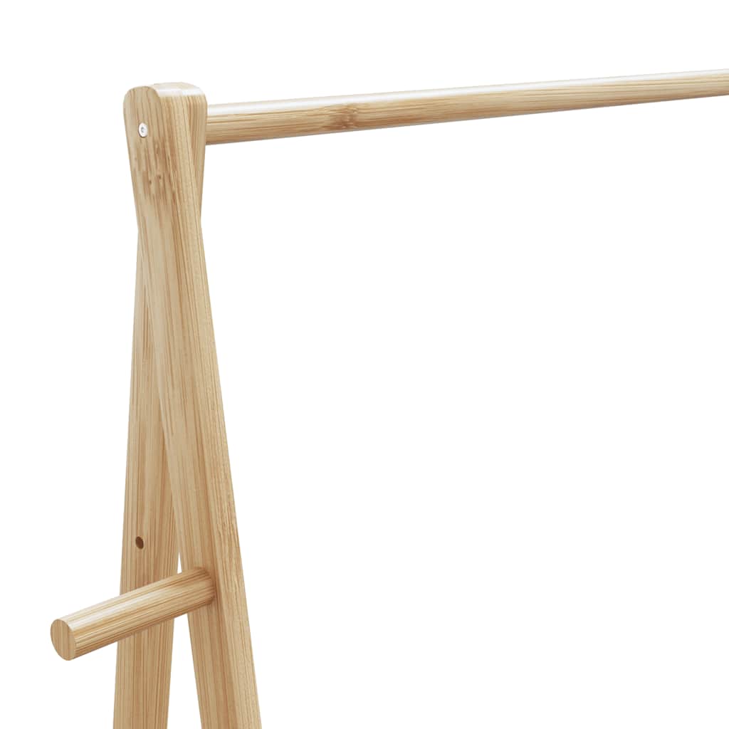 Appendiabiti Con Ripiani 96X45,5X150,5 Cm In Bambù Rovere Artigianale