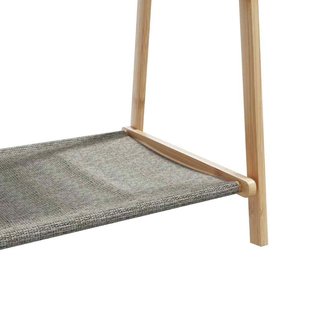 Appendiabiti Con Ripiani 96X45,5X150,5 Cm In Bambù Rovere Artigianale