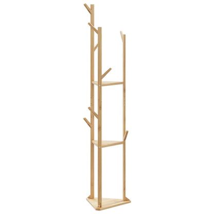Appendiabiti Con Ganci E Ripiani 39X33X166 Cm In Bambù Legno Antico