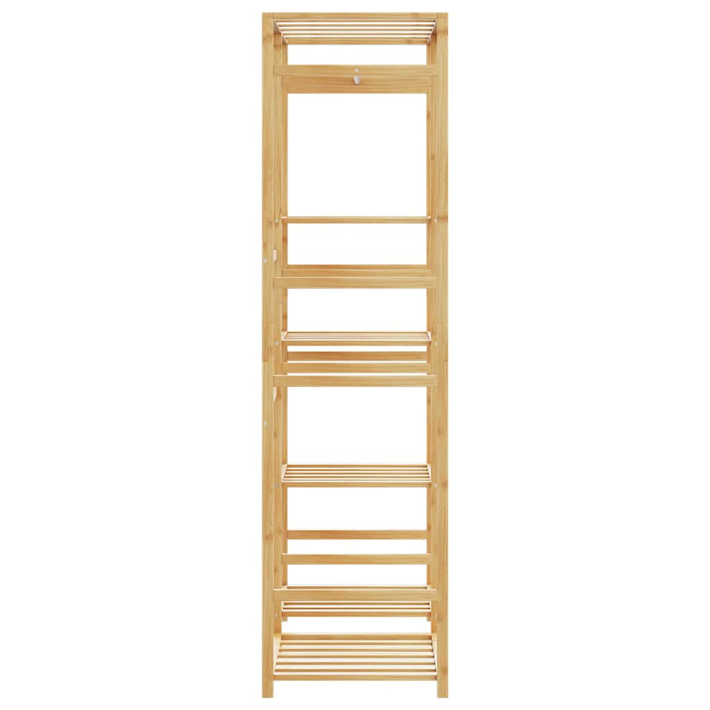 Appendiabiti Con Ripiani 100X50X184,5 Cm In Bambù Legno Antico