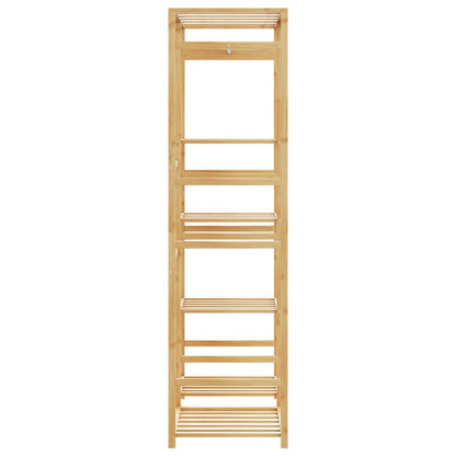 Appendiabiti Con Ripiani 100X50X184,5 Cm In Bambù Legno Antico