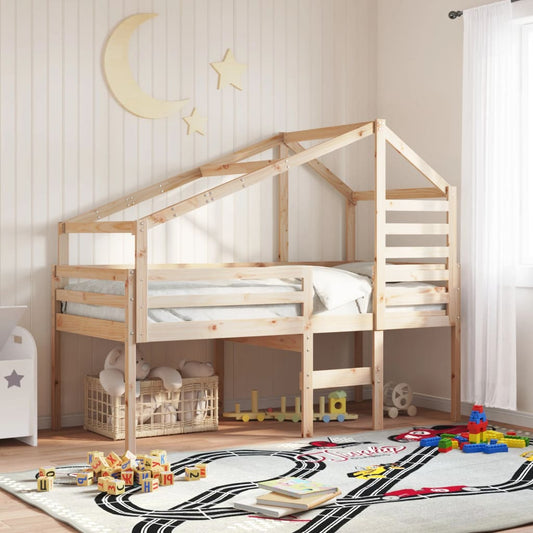 Tetto Per Letto Bambini In Legno Massello Di Pino
