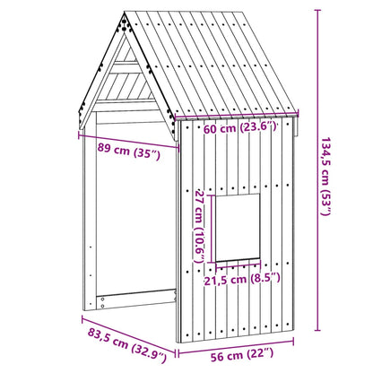 Tetto Per Letto Bambini 60X89X134,5 Legno Massello Pino