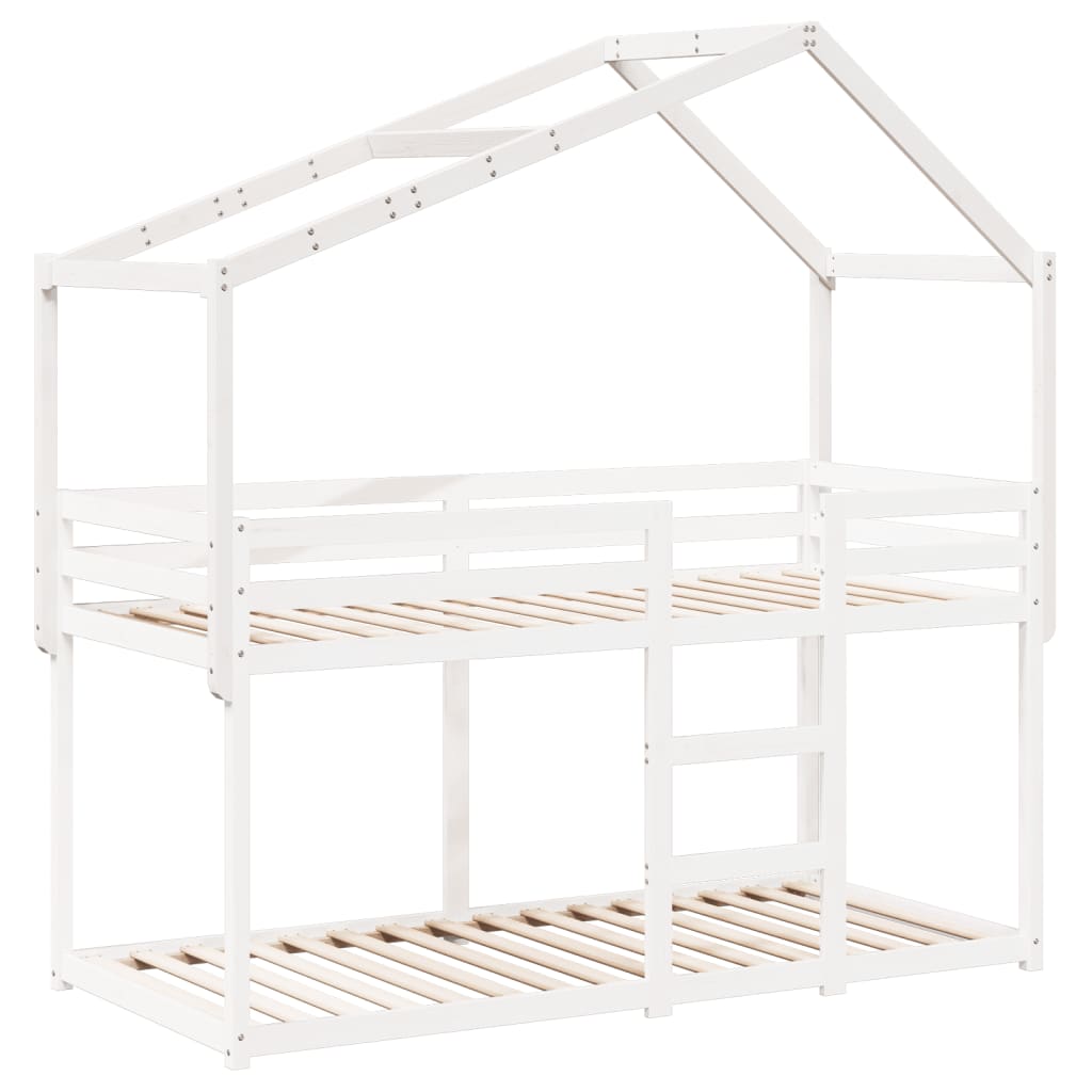 Tetto Letto Bambini 213X95,5X144,5Cm Legno Massello Pino