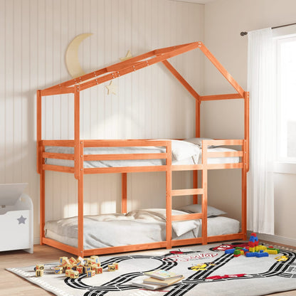 Tetto Letto Bambini 213X95,5X144,5Cm Legno Massello Pino