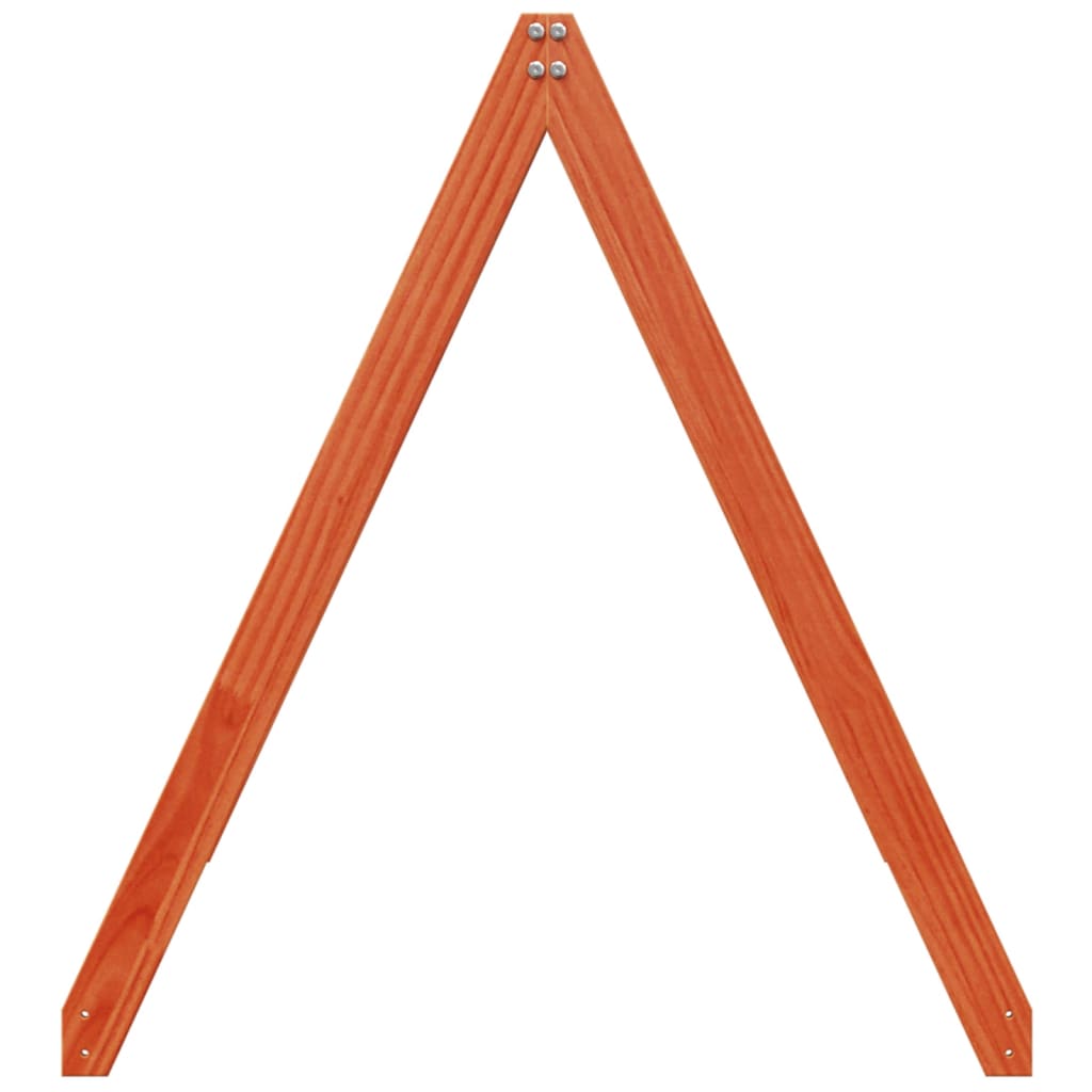 Tetto Letto Bambini Marrone Cera 209X85,5X88 Cm Massello Pino
