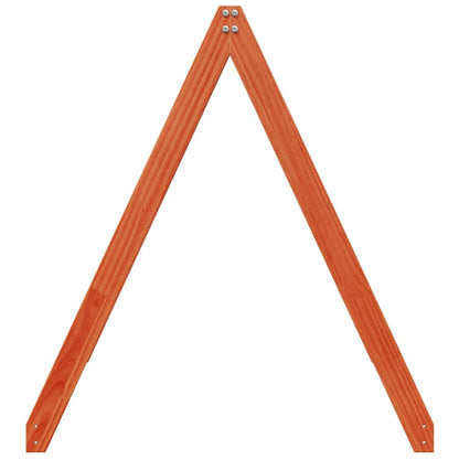 Tetto Letto Bambini Marrone Cera 209X85,5X88 Cm Massello Pino