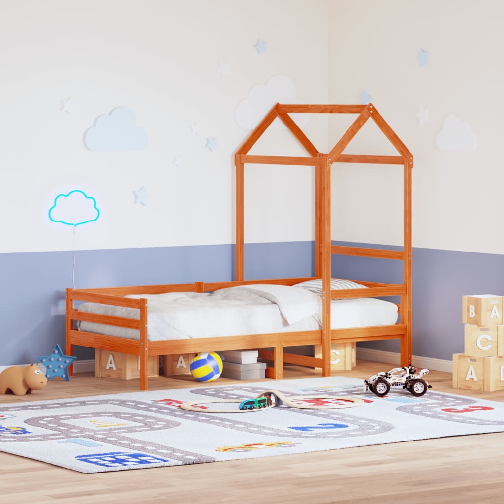 Tetto Per Letto Bambini 118X70X176,5 Cm Legno Massello Di Pino