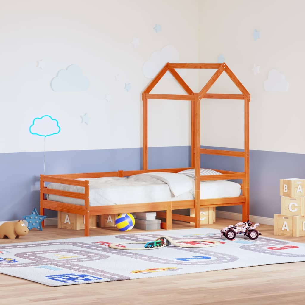 Tetto Per Letto Bambini 118X70X176,5 Cm Legno Massello Di Pino